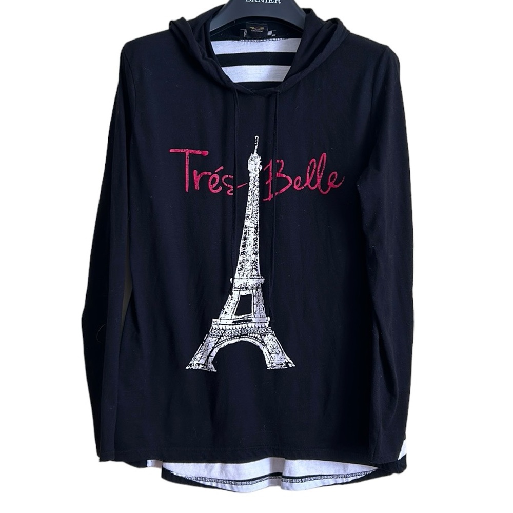 Paradisio women’s top size large‎ hooded Paris Eiffel Tower